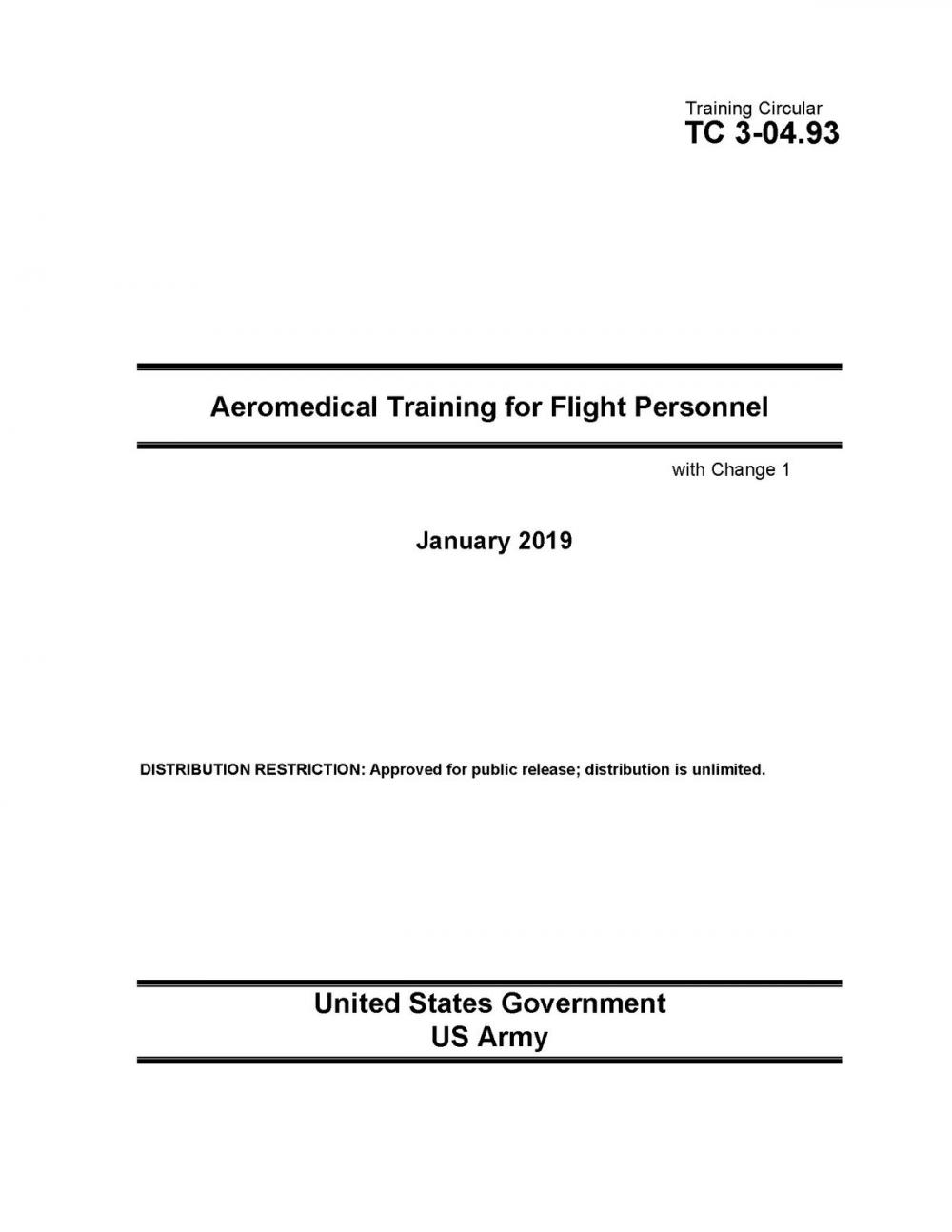 Big bigCover of Training Circular TC 3-04.93 Aeromedical Training for Flight Personnel with Change 1 January 2019