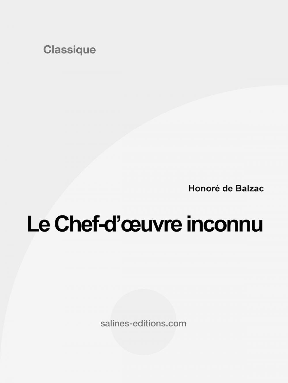 Big bigCover of Le Chef-d'œuvre inconnu