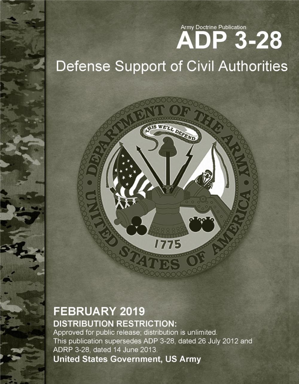 Big bigCover of Army Doctrine Publication ADP 3-28 Defense Support of Civil Authorities February 2019