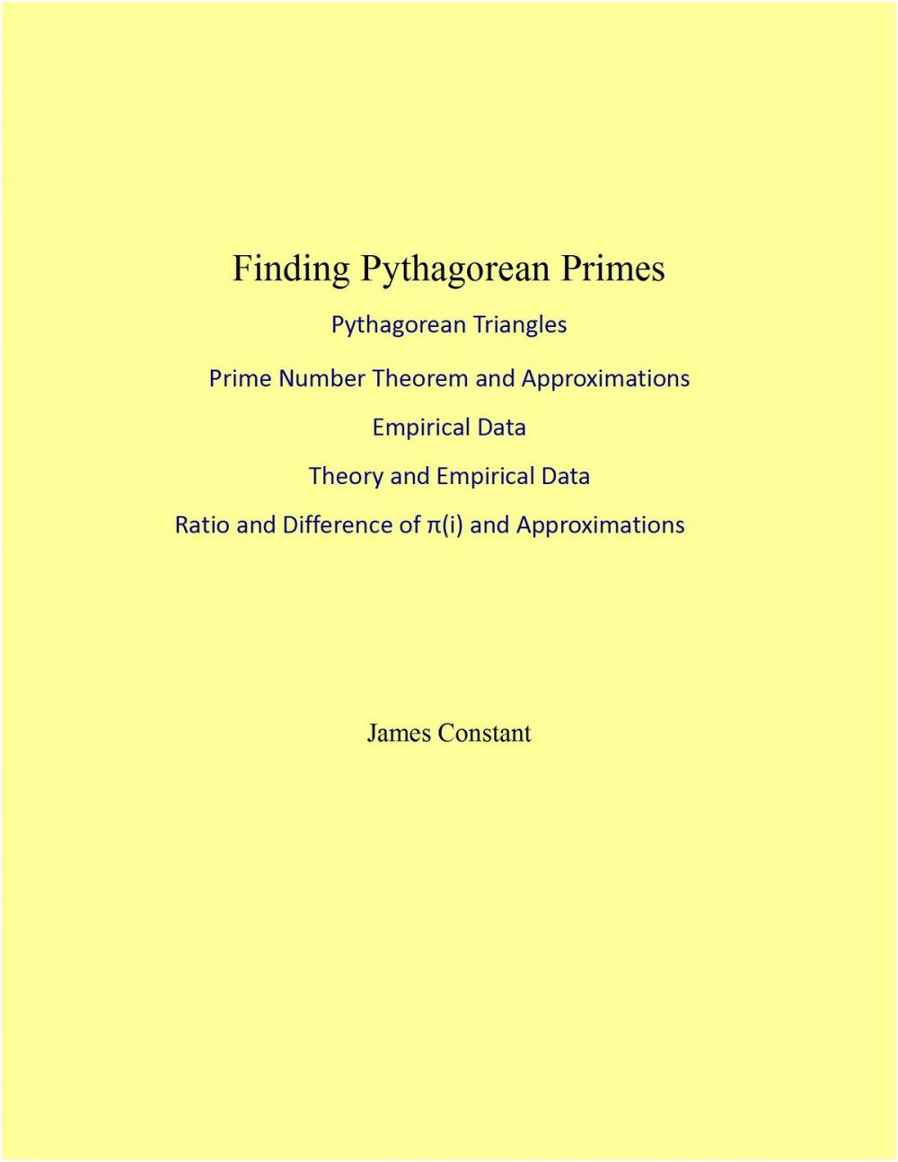 Big bigCover of Finding Pythagorean Primes