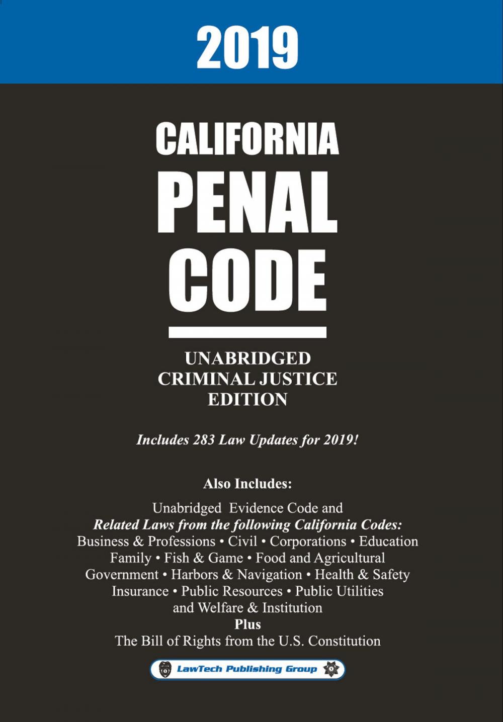 Big bigCover of 2019 California Penal Code Unabridged