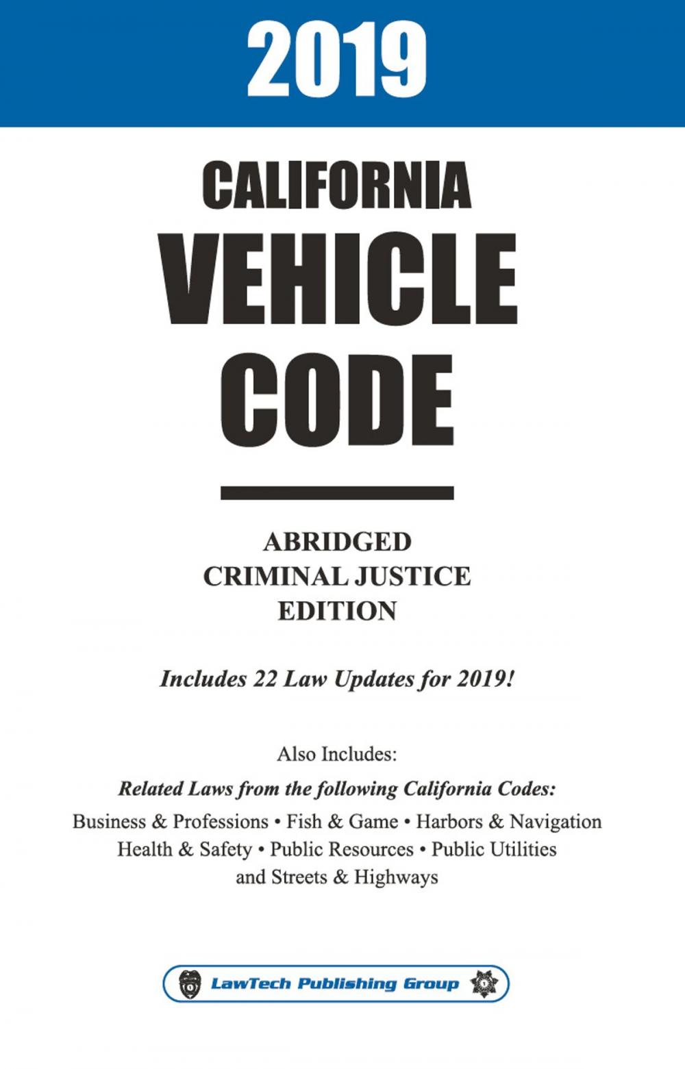 Big bigCover of 2019 California Vehicle Code Abridged