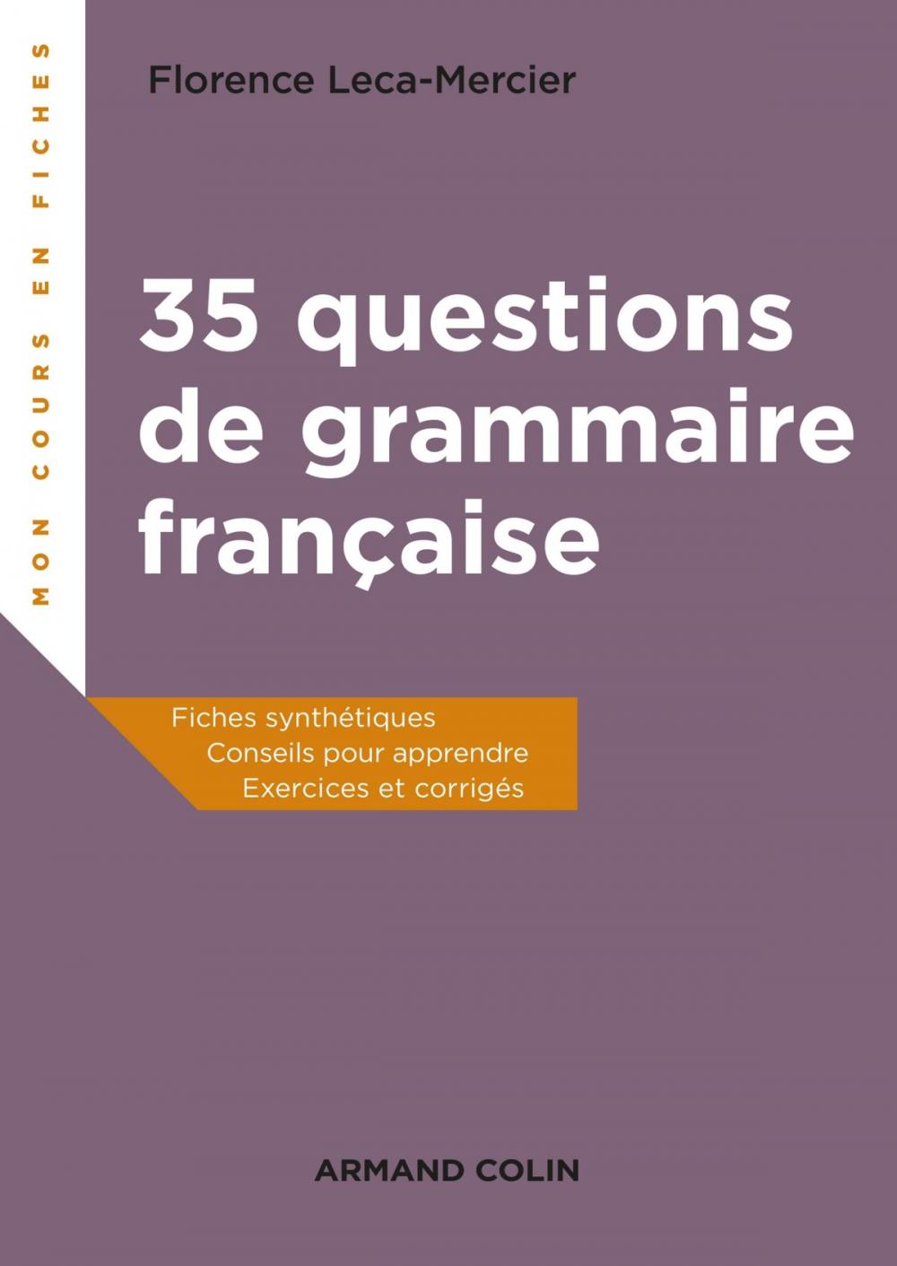 Big bigCover of 35 questions de grammaire française