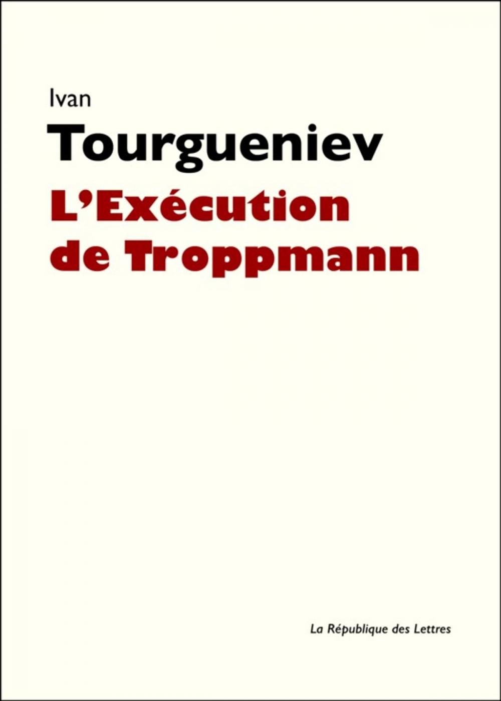 Big bigCover of L'Exécution de Troppmann