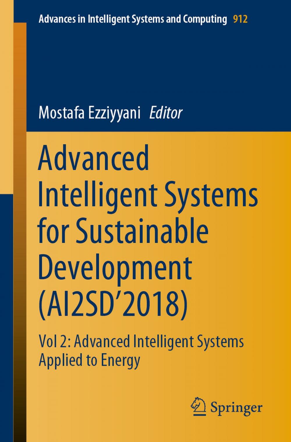 Big bigCover of Advanced Intelligent Systems for Sustainable Development (AI2SD’2018)