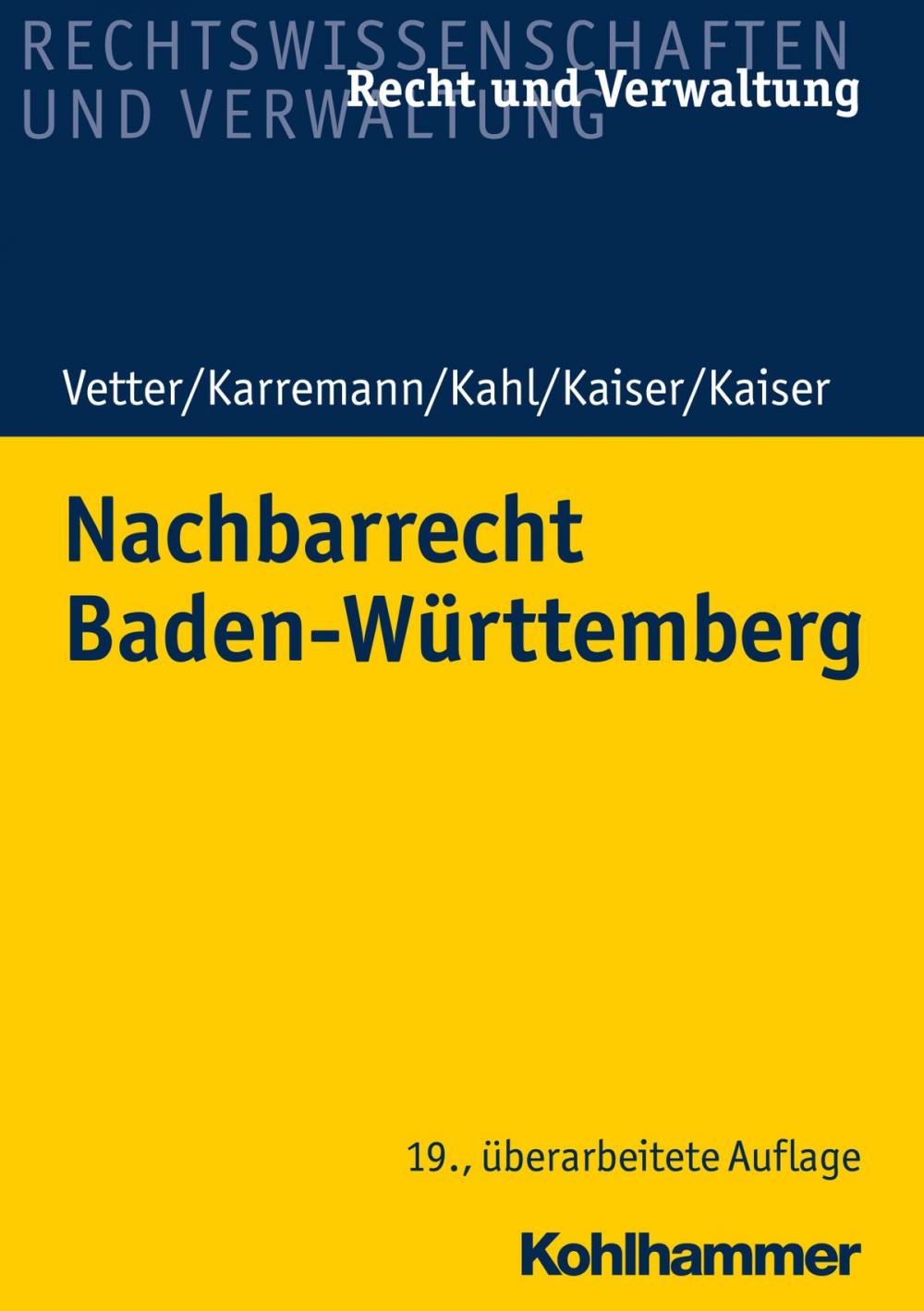 Big bigCover of Nachbarrecht Baden-Württemberg