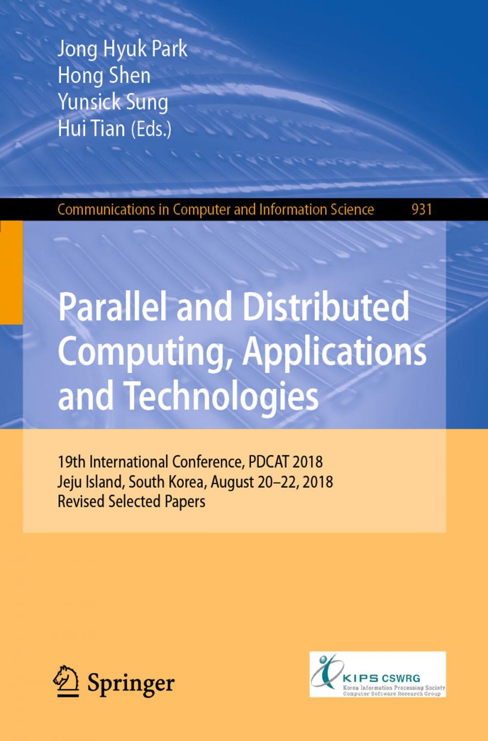 Big bigCover of Parallel and Distributed Computing, Applications and Technologies