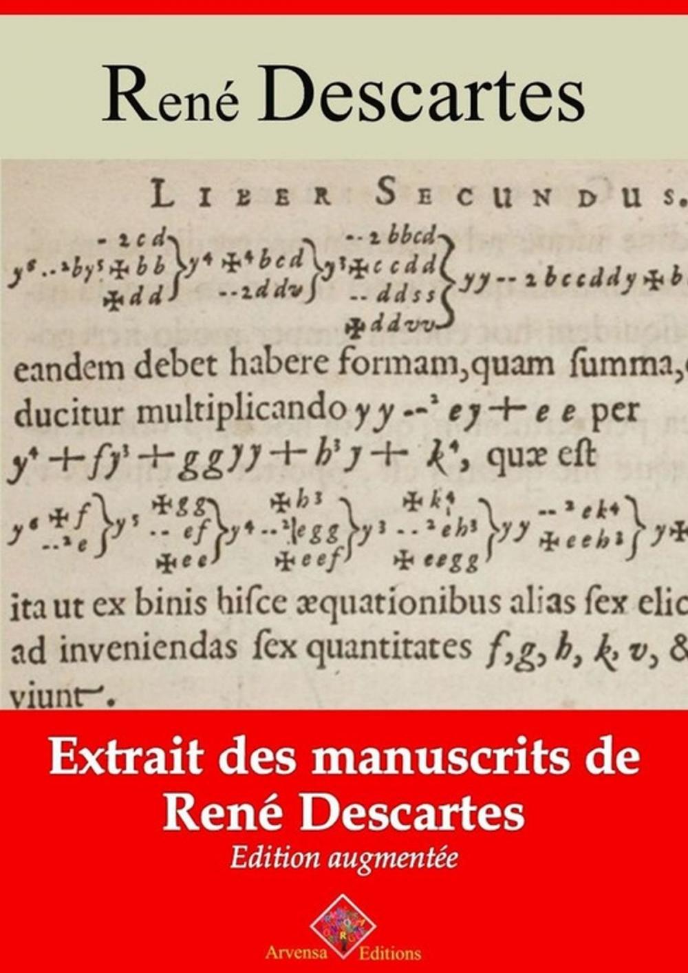 Big bigCover of Extraits rares des manuscrits de René Descartes – suivi d'annexes