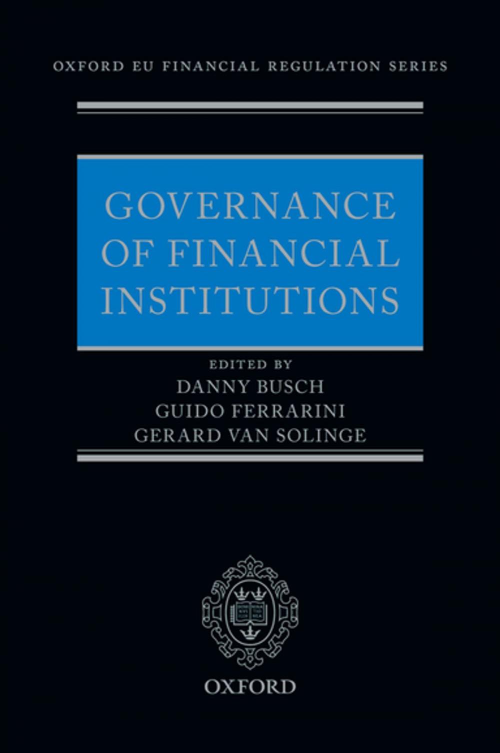 Big bigCover of Governance of Financial Institutions