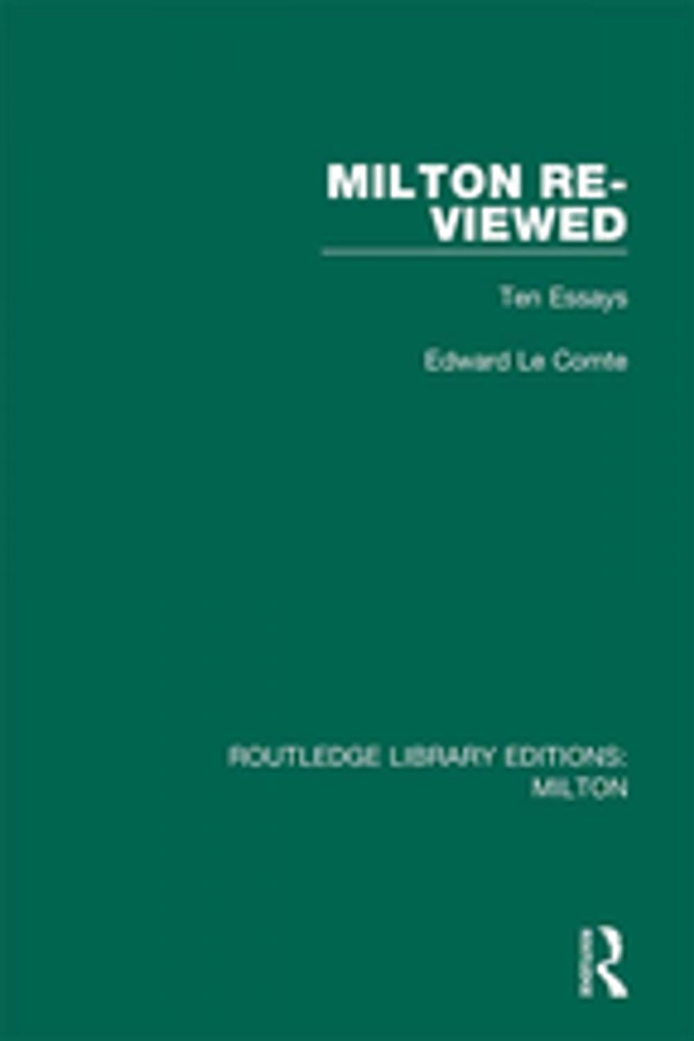 Big bigCover of Milton Re-viewed