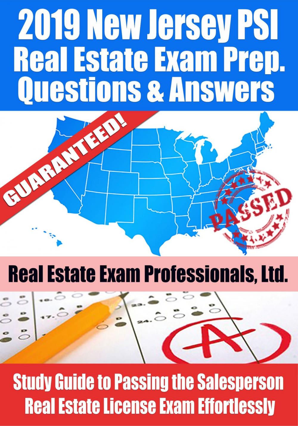 Big bigCover of 2019 New Jersey PSI Real Estate Exam Prep Questions, Answers & Explanations: Study Guide to Passing the Salesperson Real Estate License Exam Effortlessly