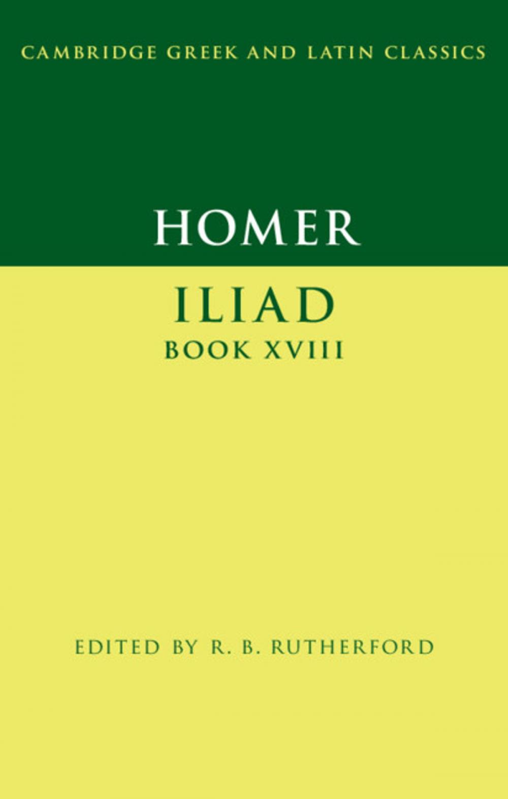 Big bigCover of Homer: Iliad Book XVIII