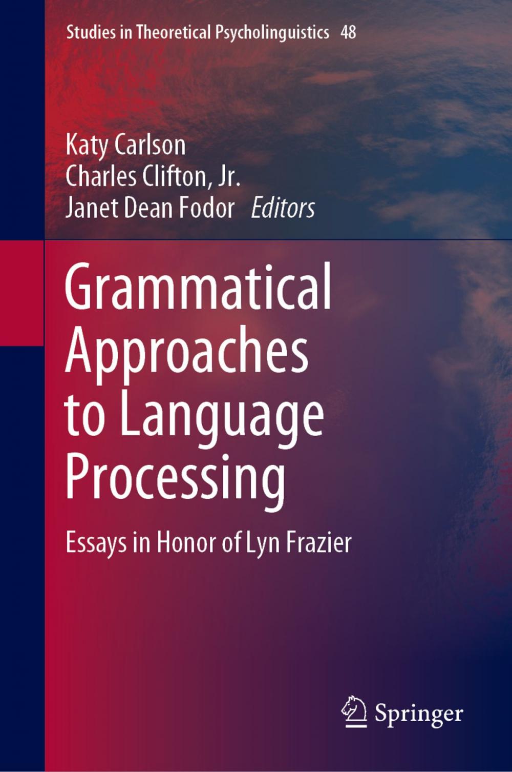 Big bigCover of Grammatical Approaches to Language Processing