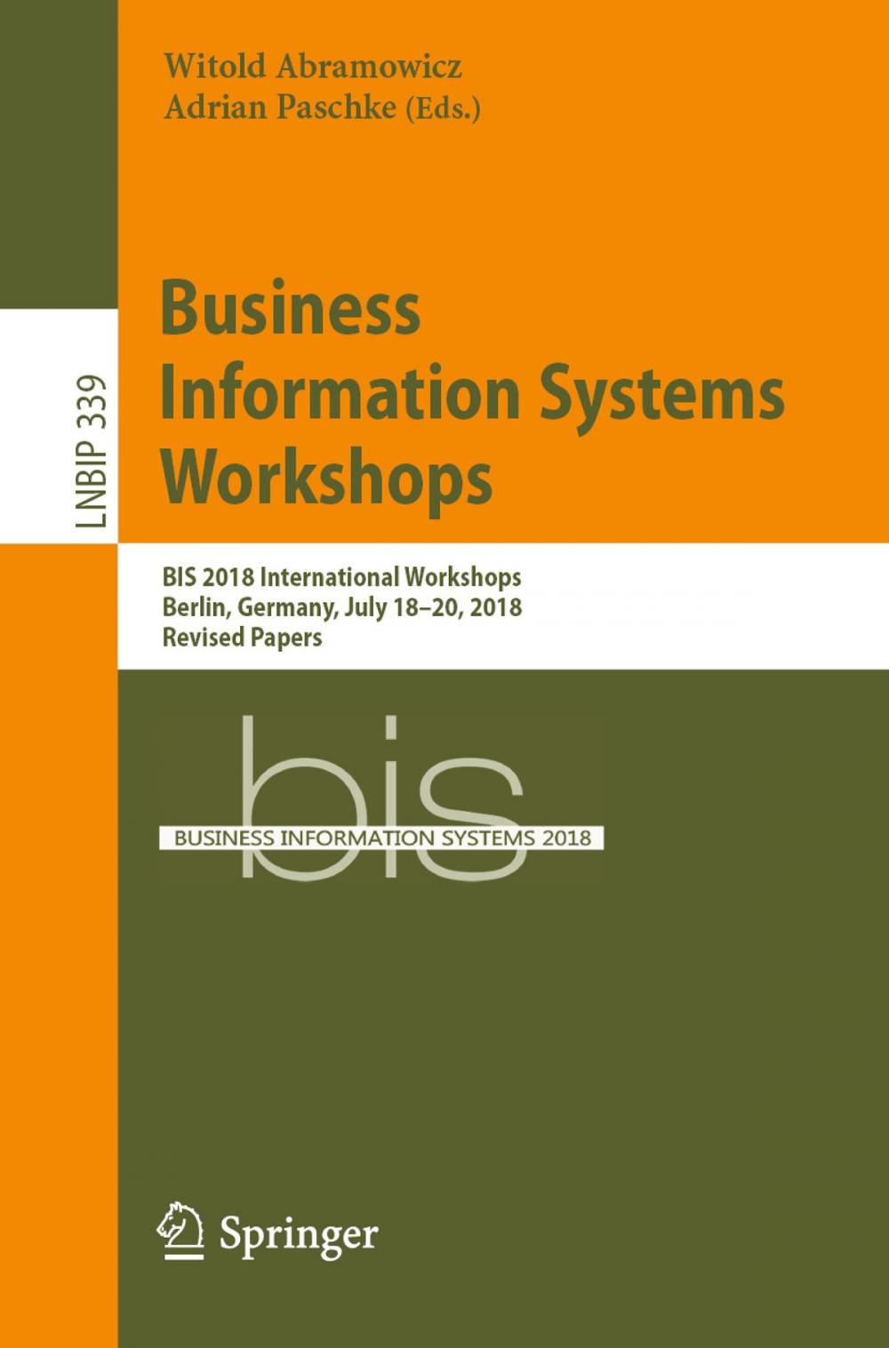 Big bigCover of Business Information Systems Workshops