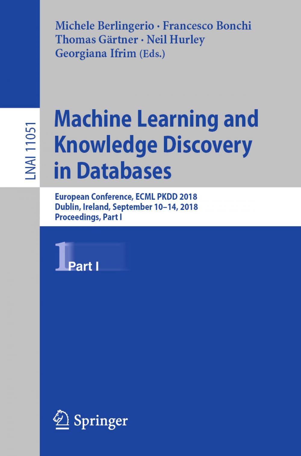 Big bigCover of Machine Learning and Knowledge Discovery in Databases