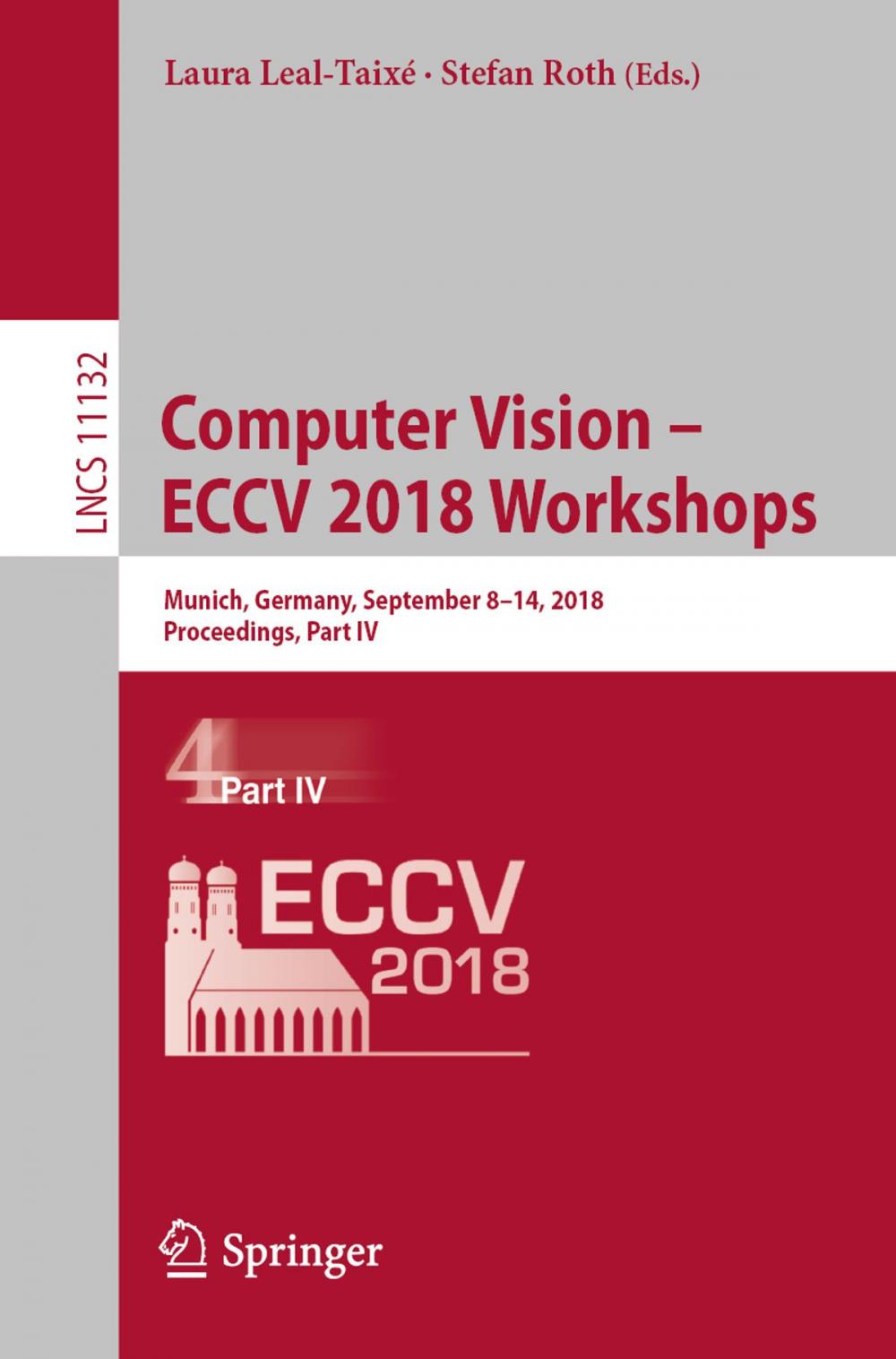 Big bigCover of Computer Vision – ECCV 2018 Workshops