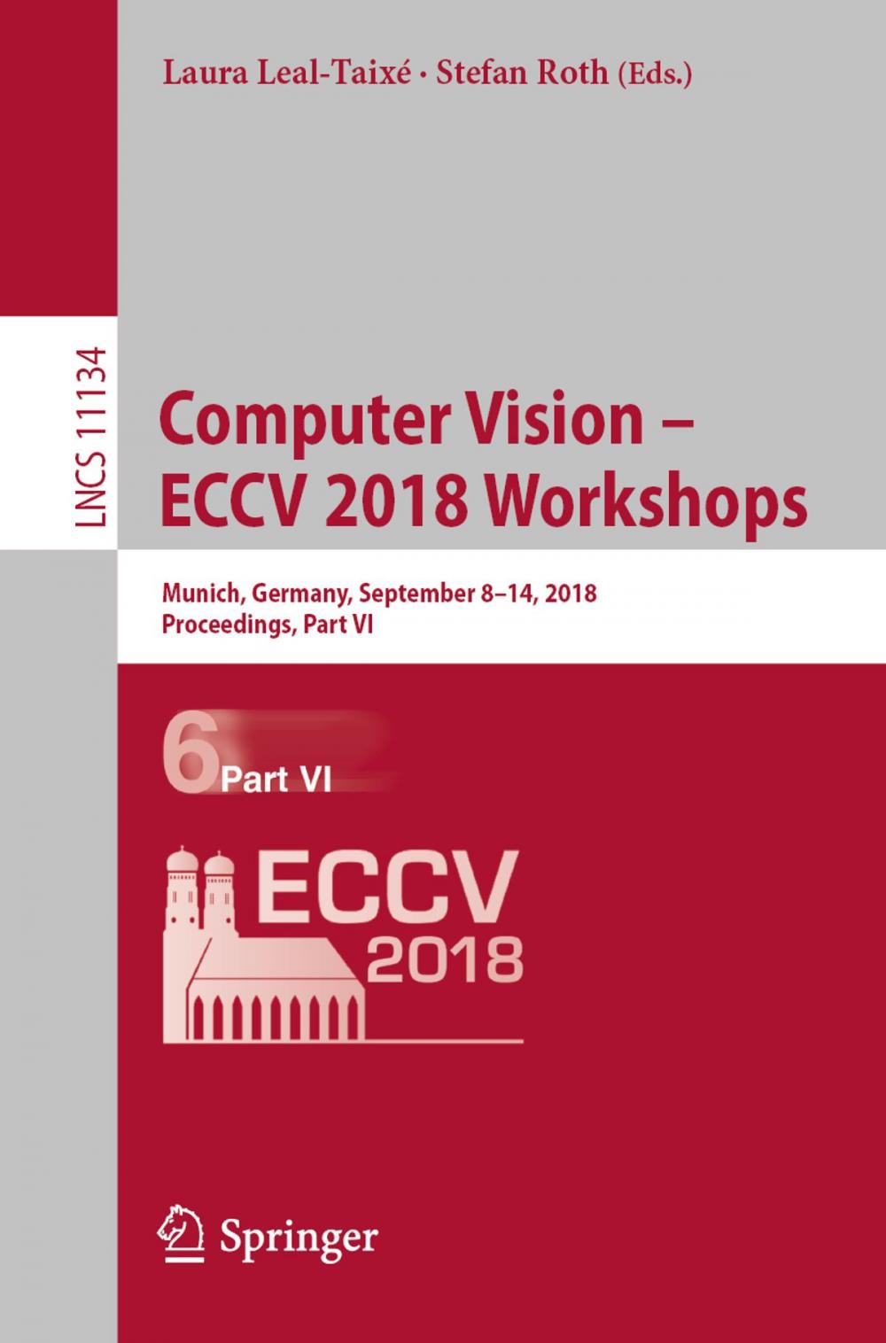 Big bigCover of Computer Vision – ECCV 2018 Workshops