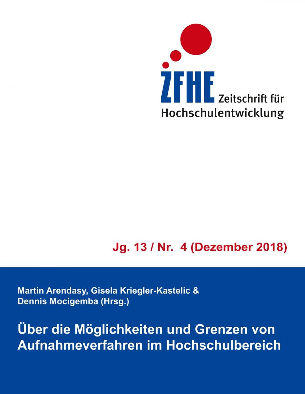 Big bigCover of Über die Möglichkeiten und Grenzen von Aufnahmeverfahren im Hochschulbereich