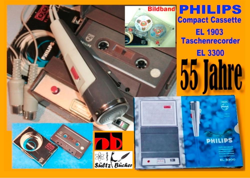 Big bigCover of 55 Jahre PHILIPS - welterste Compact Cassette EL 1903 + Recorder EL 3300