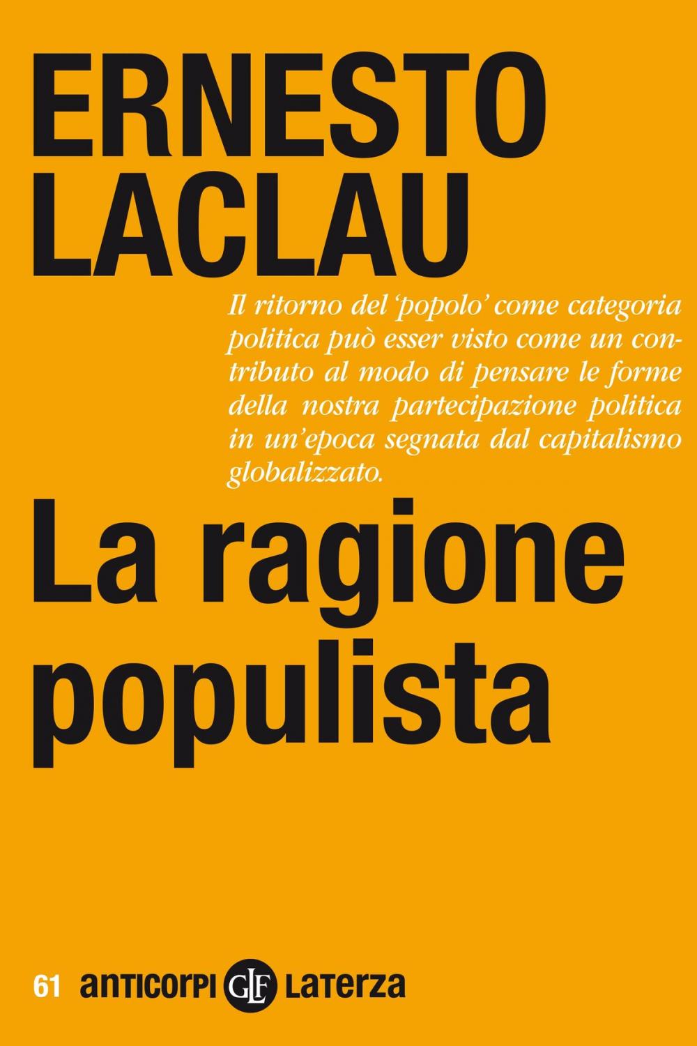 Big bigCover of La ragione populista