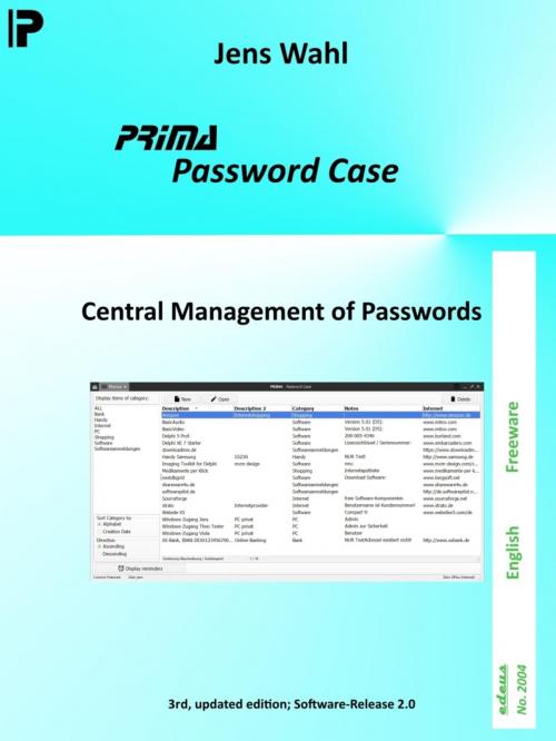 Cover of the book Prima Password Case by Jens Wahl, BookRix