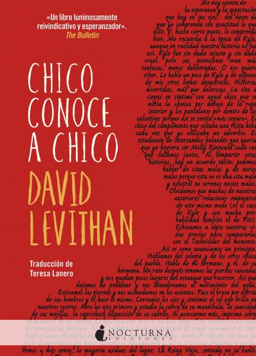 Cover of the book Chico conoce a chico by David Levithan, Nocturna