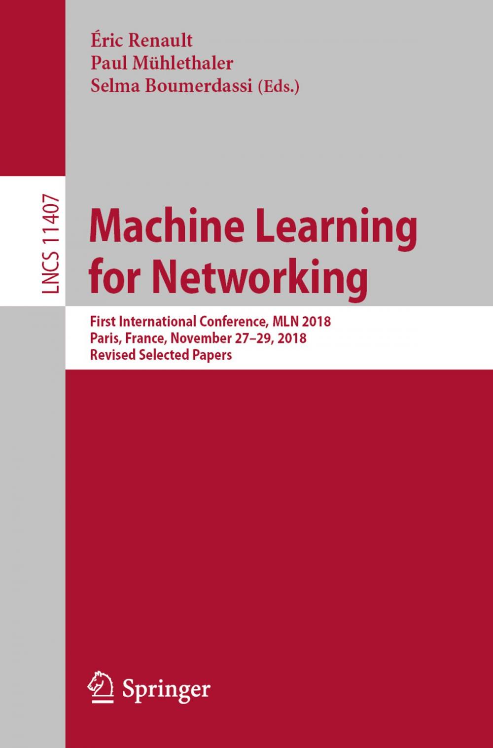 Big bigCover of Machine Learning for Networking