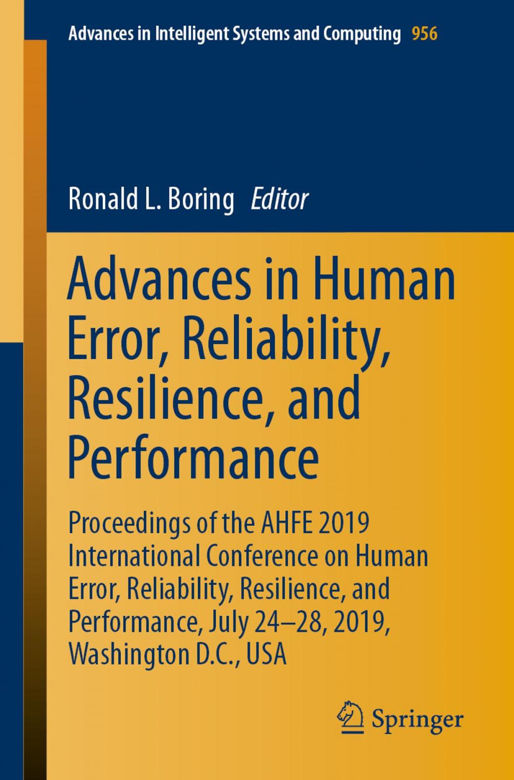 Big bigCover of Advances in Human Error, Reliability, Resilience, and Performance