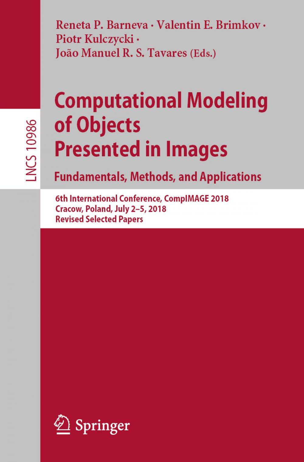 Big bigCover of Computational Modeling of Objects Presented in Images. Fundamentals, Methods, and Applications