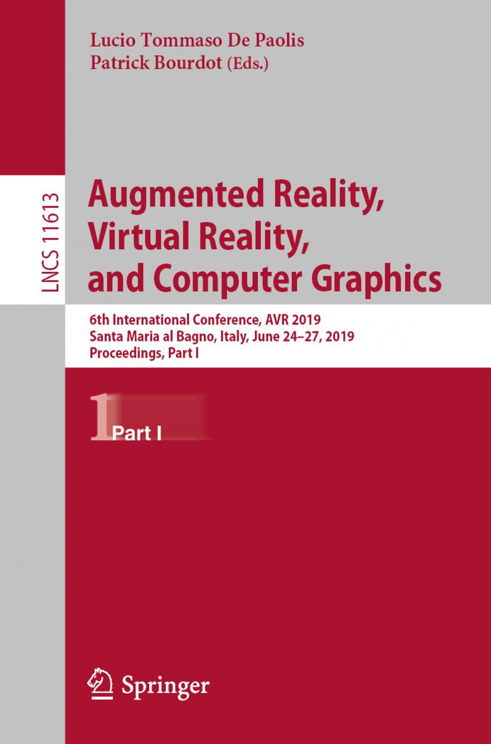 Big bigCover of Augmented Reality, Virtual Reality, and Computer Graphics