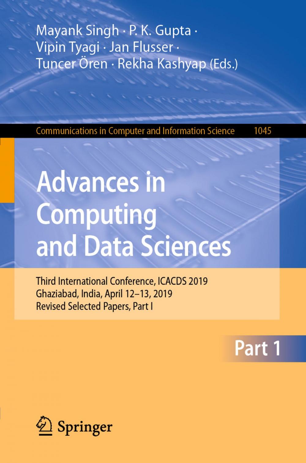 Big bigCover of Advances in Computing and Data Sciences