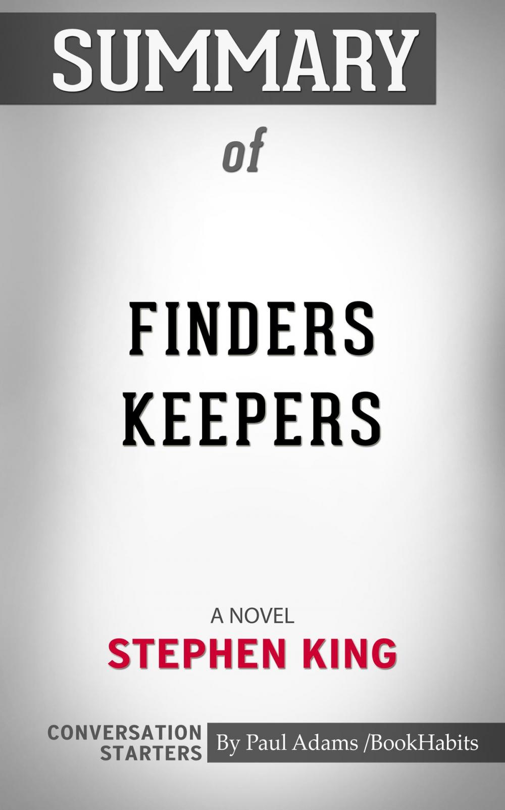 Big bigCover of Summary of Finders Keepers