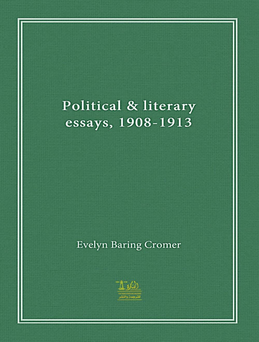 Big bigCover of Political and Literary essays, 1908-1913