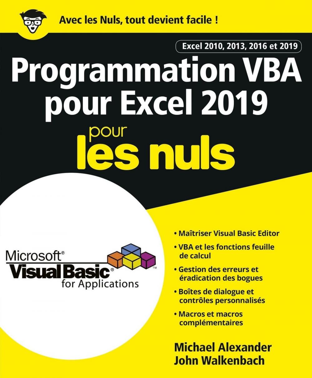 Big bigCover of Programmation VBA pour Excel 2019 Pour les Nuls