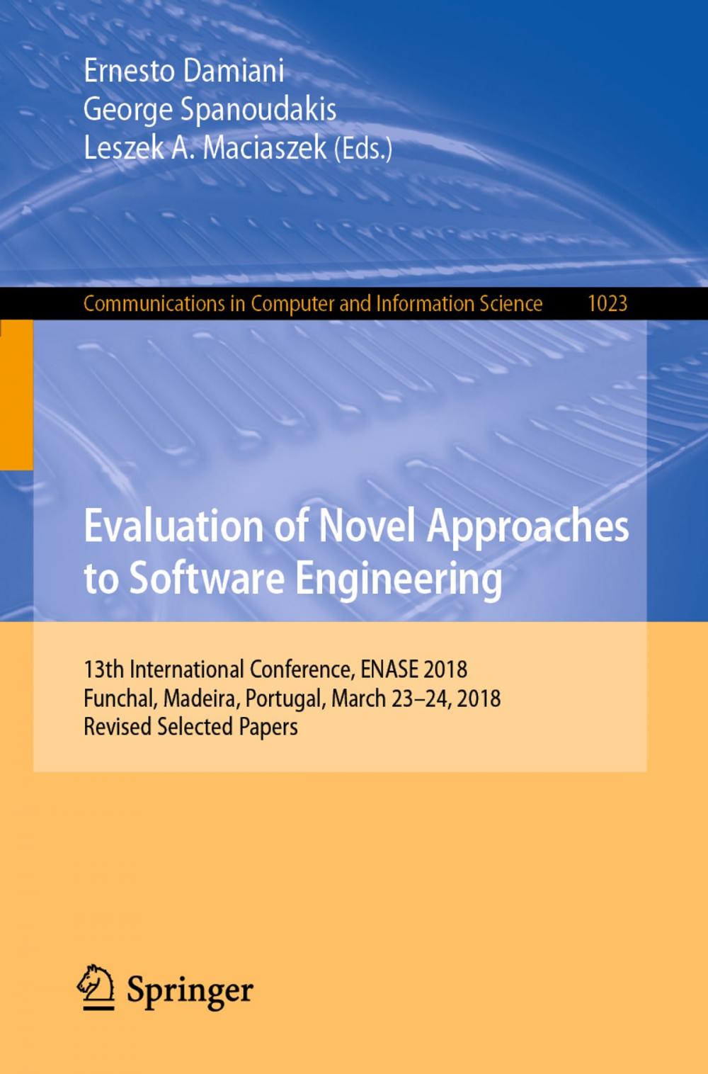 Big bigCover of Evaluation of Novel Approaches to Software Engineering