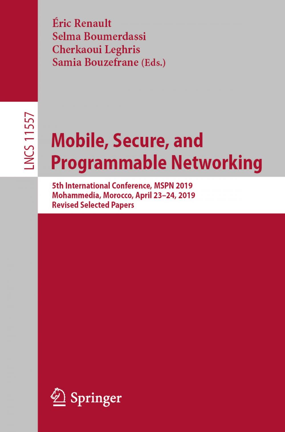 Big bigCover of Mobile, Secure, and Programmable Networking