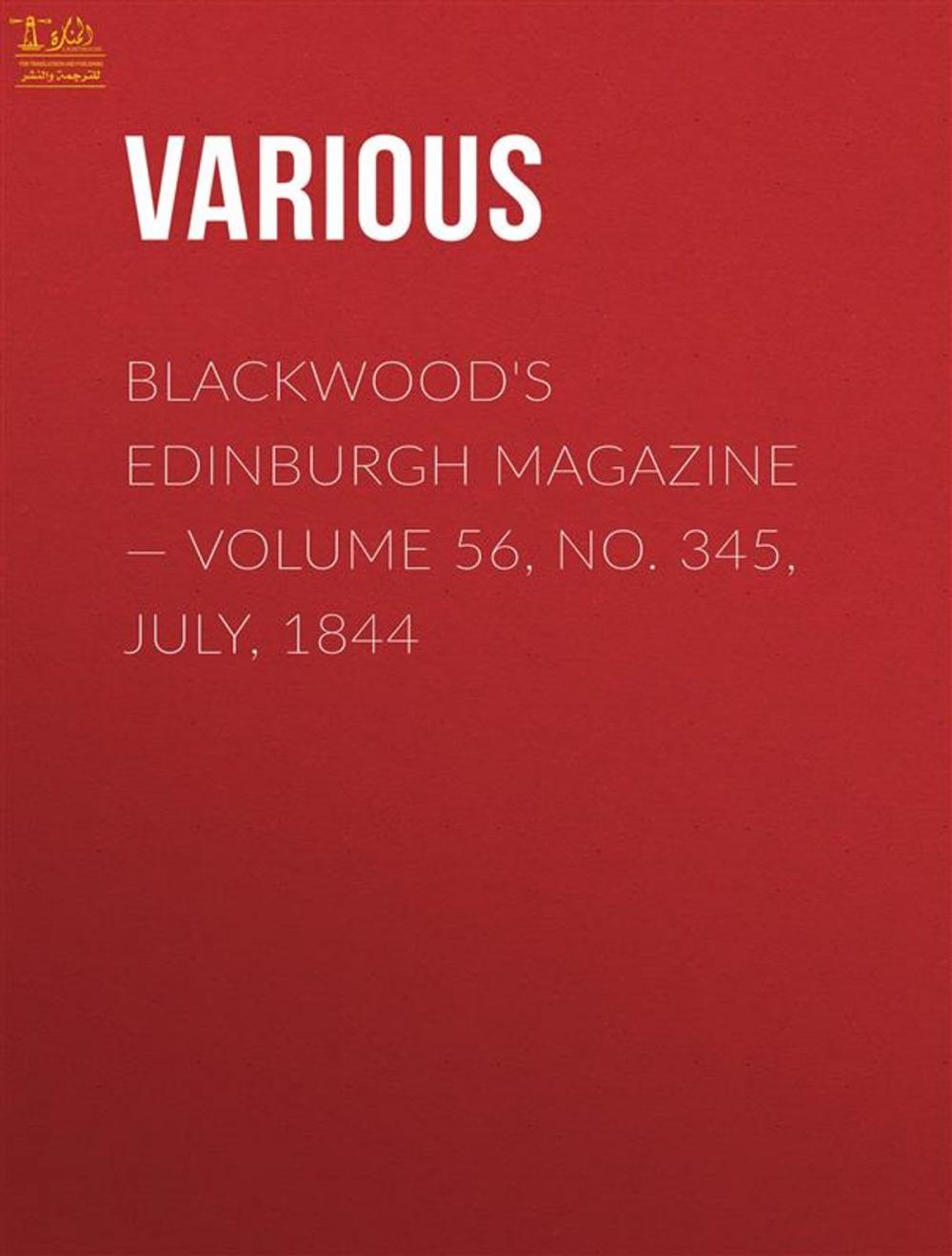 Big bigCover of Blackwood's Edinburgh Magazine II