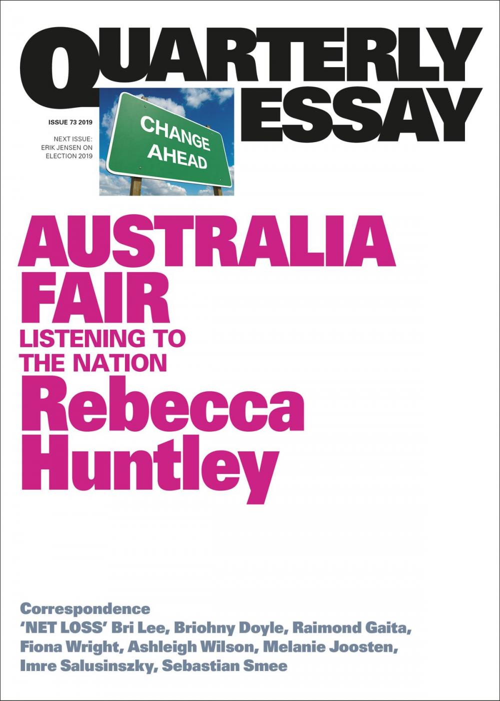 Big bigCover of Quarterly Essay 73 Australia Fair