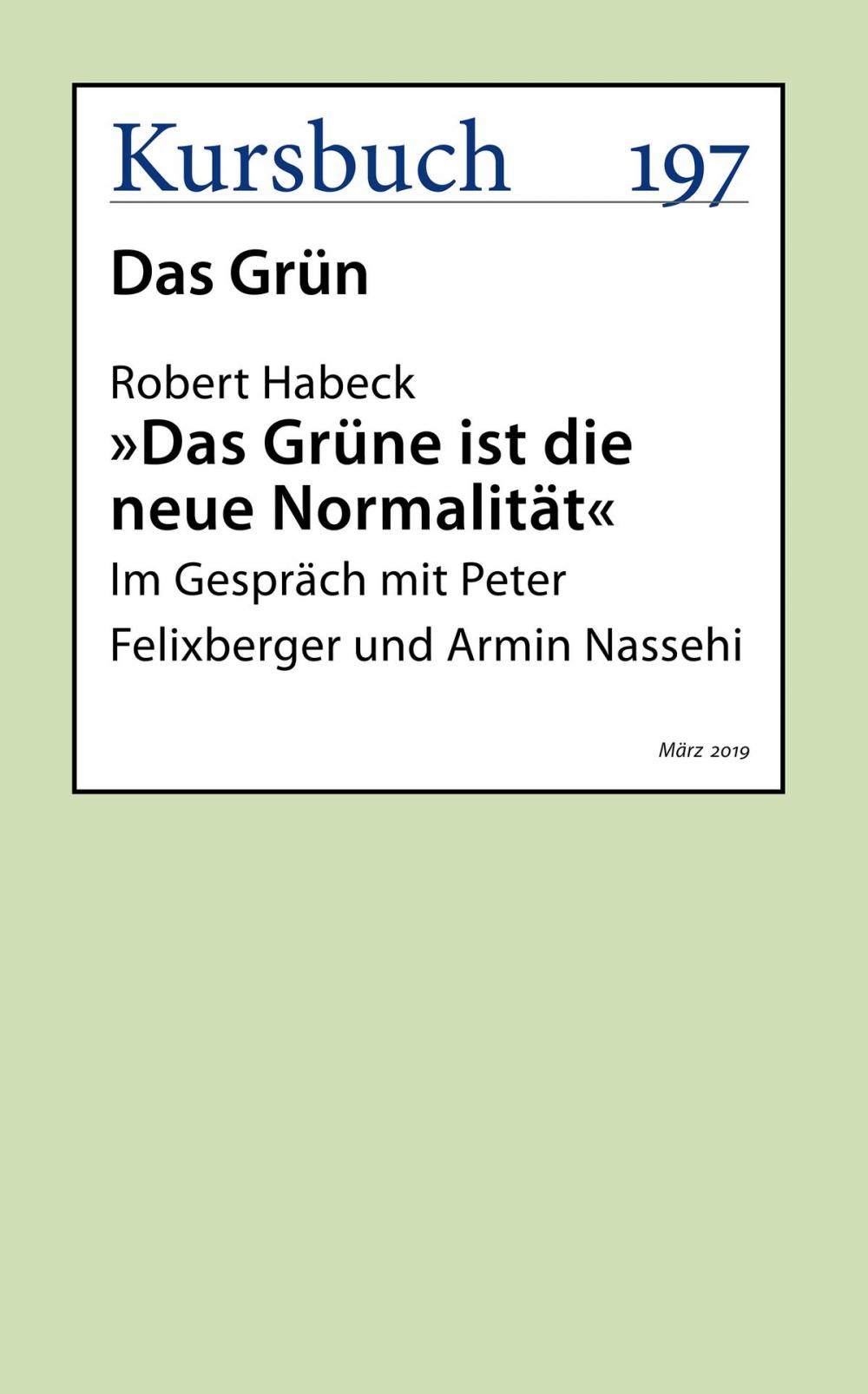 Big bigCover of Das Grüne ist die neue Normalität