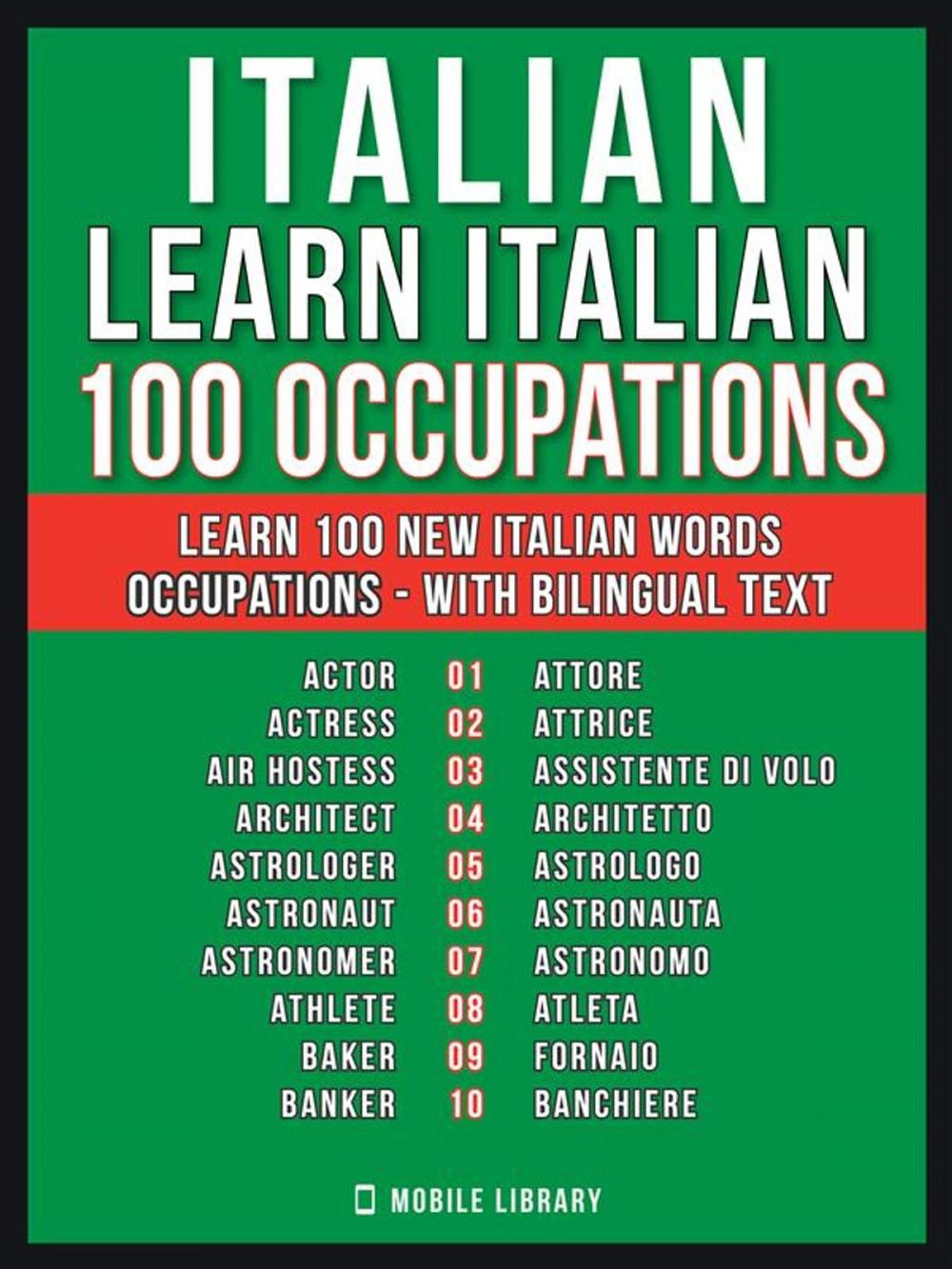 Big bigCover of Italian - Learn Italian - 100 Occupations