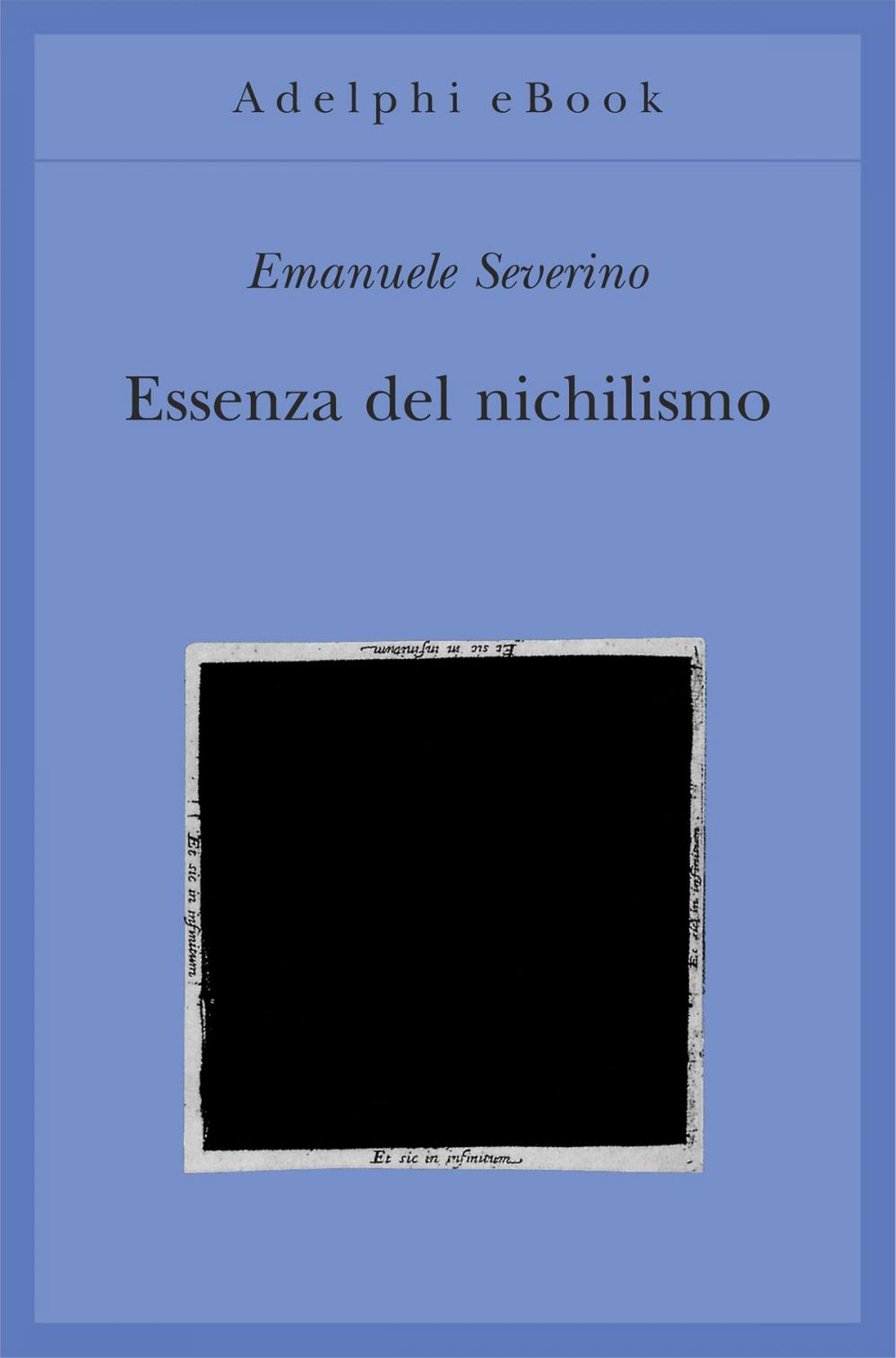 Big bigCover of Essenza del nichilismo