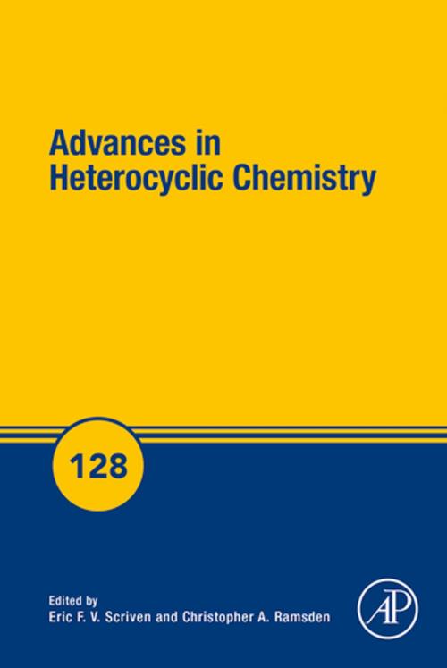 Cover of the book Advances in Heterocyclic Chemistry by Eric Scriven, Christopher A. Ramsden, Elsevier Science