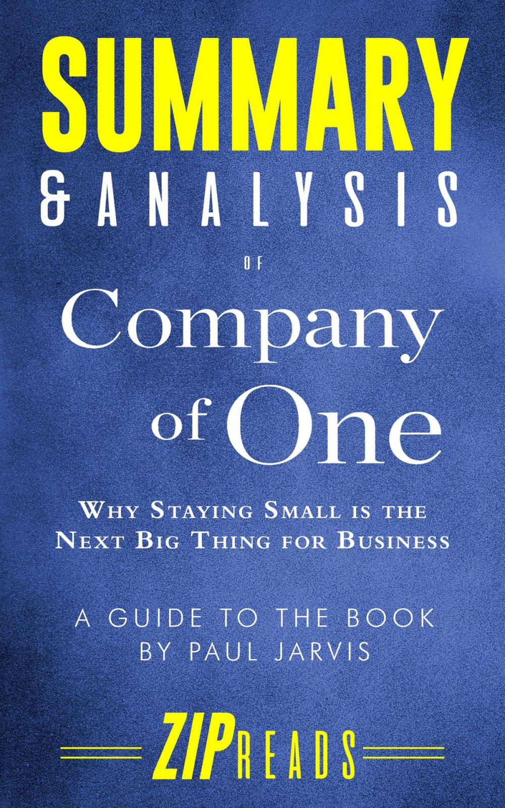 Big bigCover of Summary & Analysis of Company of One