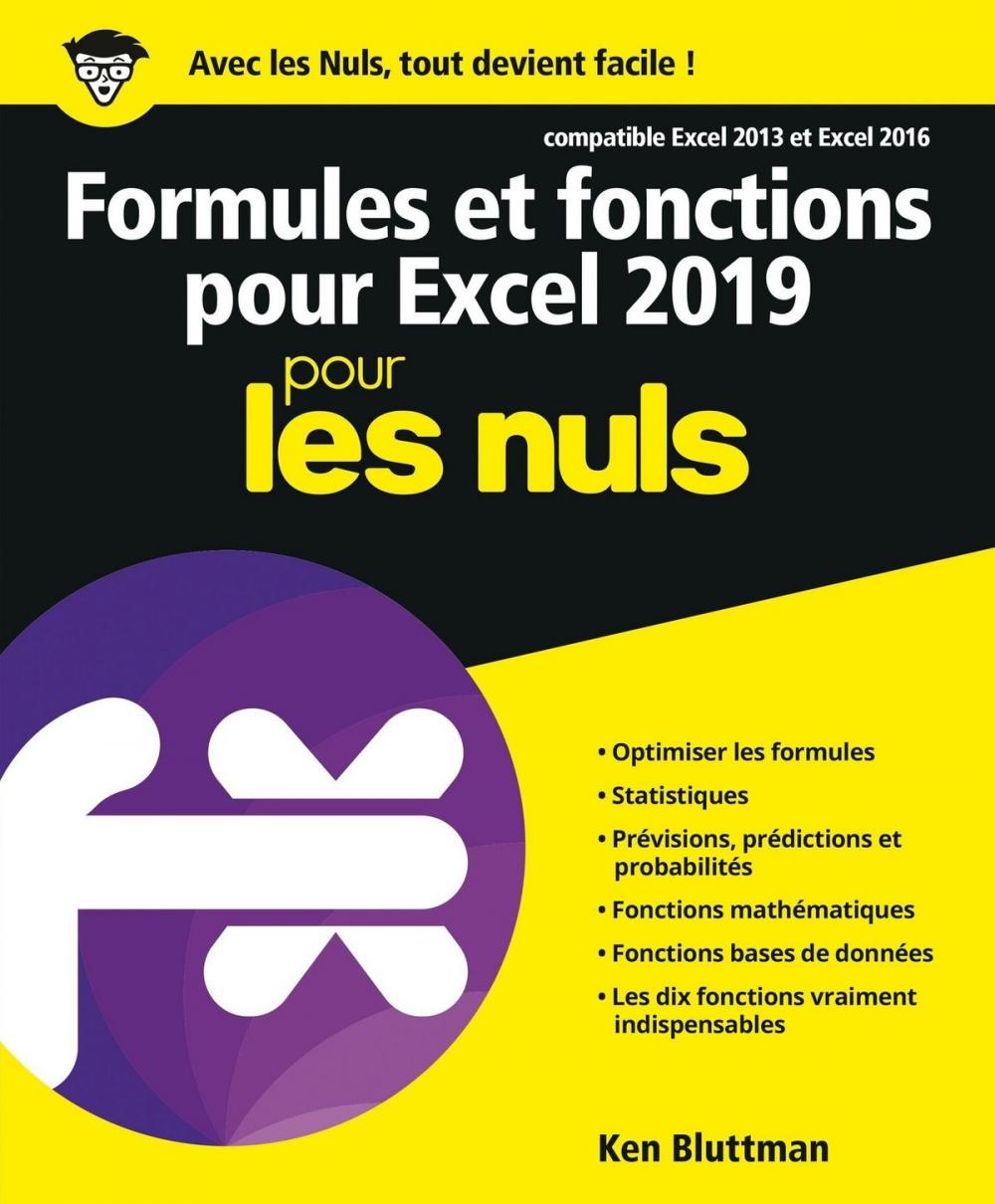 Big bigCover of Formules et fonctions pour Excel 2019 pour les Nuls