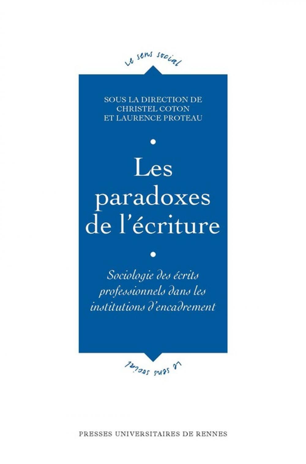 Big bigCover of Les paradoxes de l'écriture