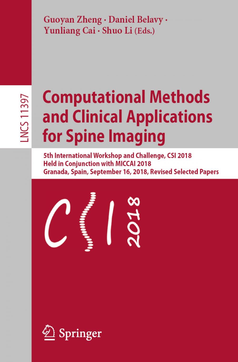 Big bigCover of Computational Methods and Clinical Applications for Spine Imaging