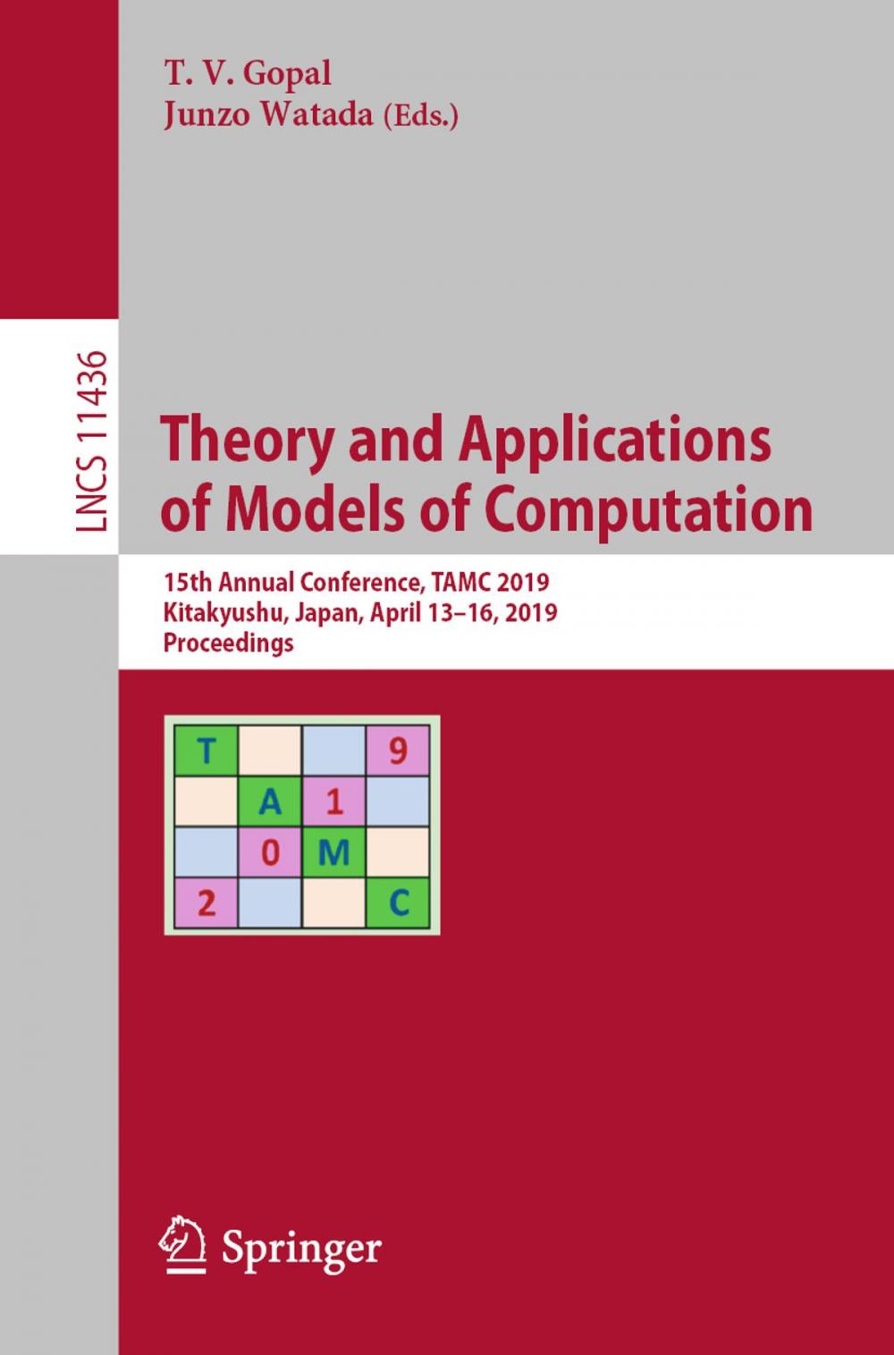 Big bigCover of Theory and Applications of Models of Computation