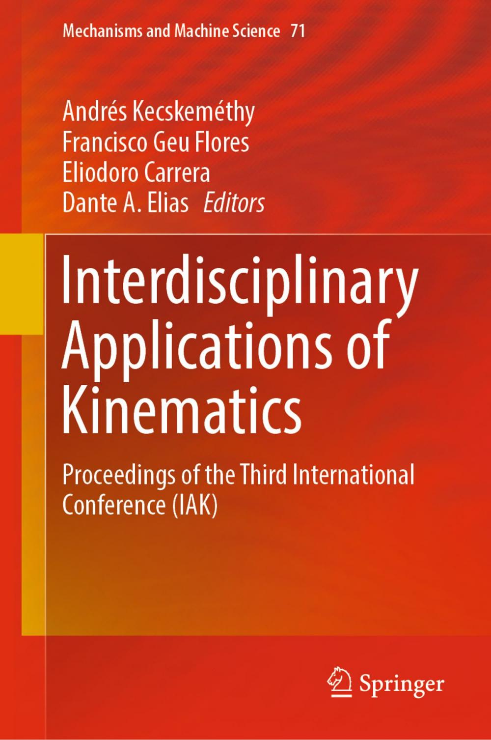 Big bigCover of Interdisciplinary Applications of Kinematics