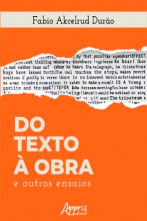 Cover of the book Do Texto à Obra e Outros Ensaios by Lúcia de Fátima Veloso