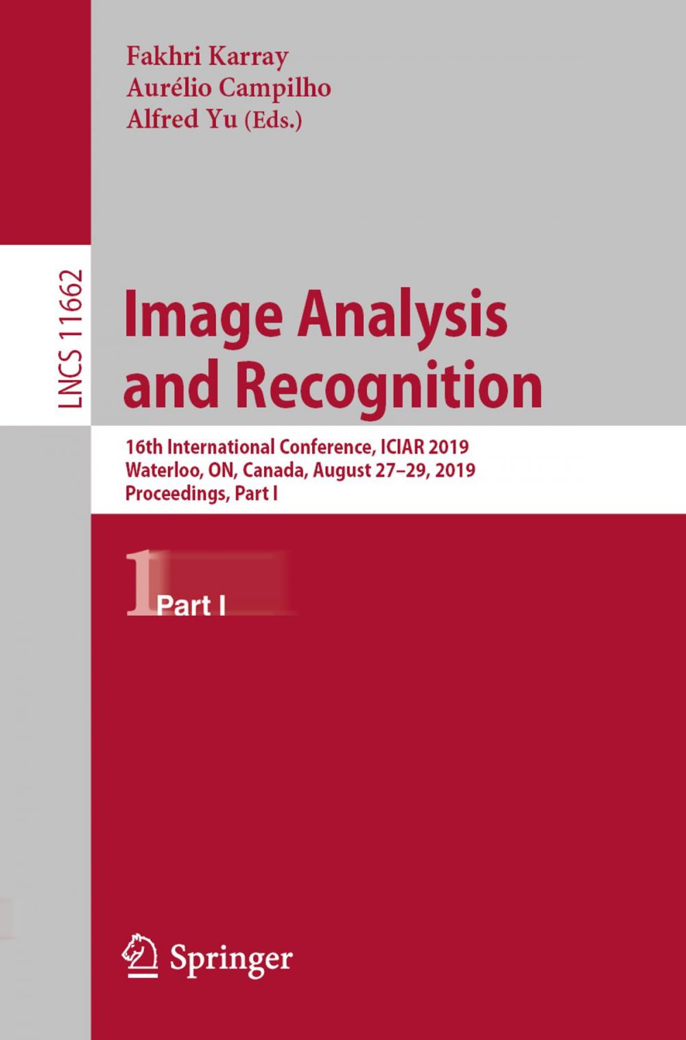 Big bigCover of Image Analysis and Recognition